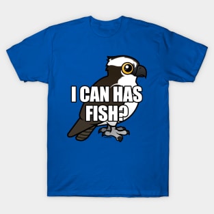 Funny Cartoon Osprey I Can Has Fish T-Shirt